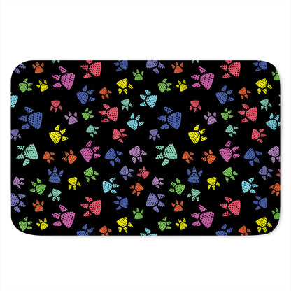 Cute Dino Footprint Pattern Print Indoor Door Mat