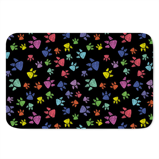 Cute Dino Footprint Pattern Print Indoor Door Mat