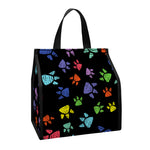 Cute Dino Footprint Pattern Print Insulated Lunch Tote
