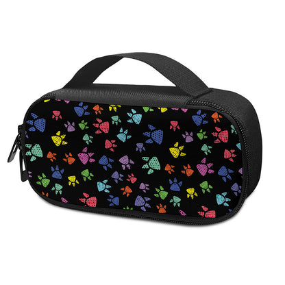 Cute Dino Footprint Pattern Print Insulin Cooler Travel Case