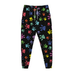 Cute Dino Footprint Pattern Print Jogger Pants