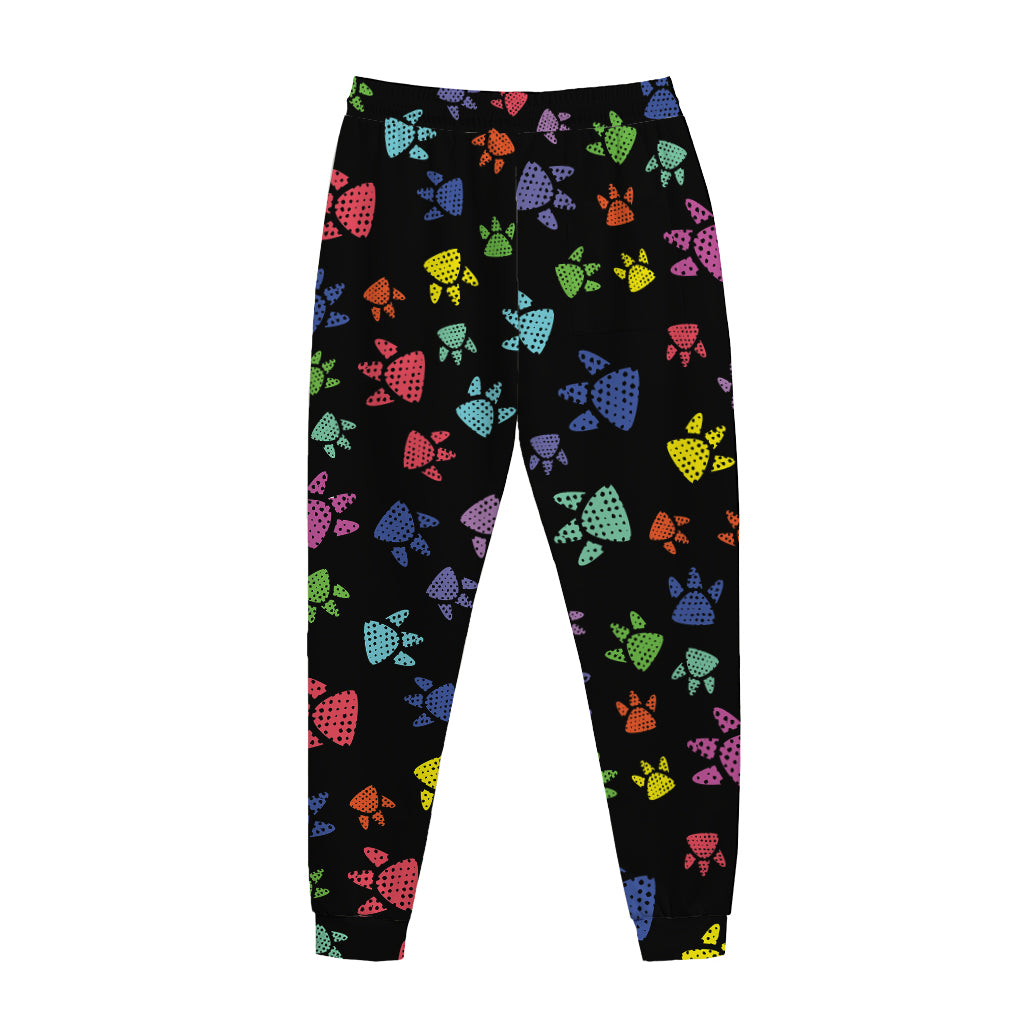 Cute Dino Footprint Pattern Print Jogger Pants