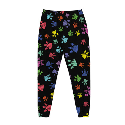 Cute Dino Footprint Pattern Print Jogger Pants