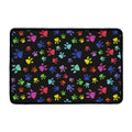 Cute Dino Footprint Pattern Print Kitchen Mat