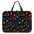 Cute Dino Footprint Pattern Print Laptop Sleeve With Handle