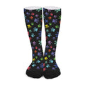 Cute Dino Footprint Pattern Print Long Socks