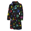 Cute Dino Footprint Pattern Print Men's Bathrobe