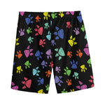 Cute Dino Footprint Pattern Print Men's Sports Shorts