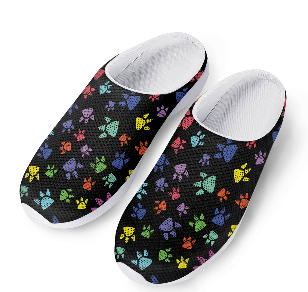 Cute Dino Footprint Pattern Print Mesh Casual Shoes
