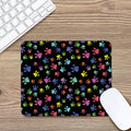 Cute Dino Footprint Pattern Print Mouse Pad