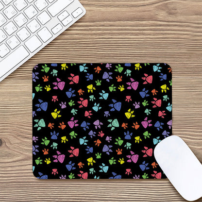 Cute Dino Footprint Pattern Print Mouse Pad