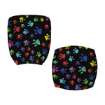 Cute Dino Footprint Pattern Print Office Chair Cover