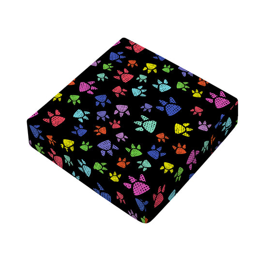 Cute Dino Footprint Pattern Print Outdoor Seat Cushion Cover