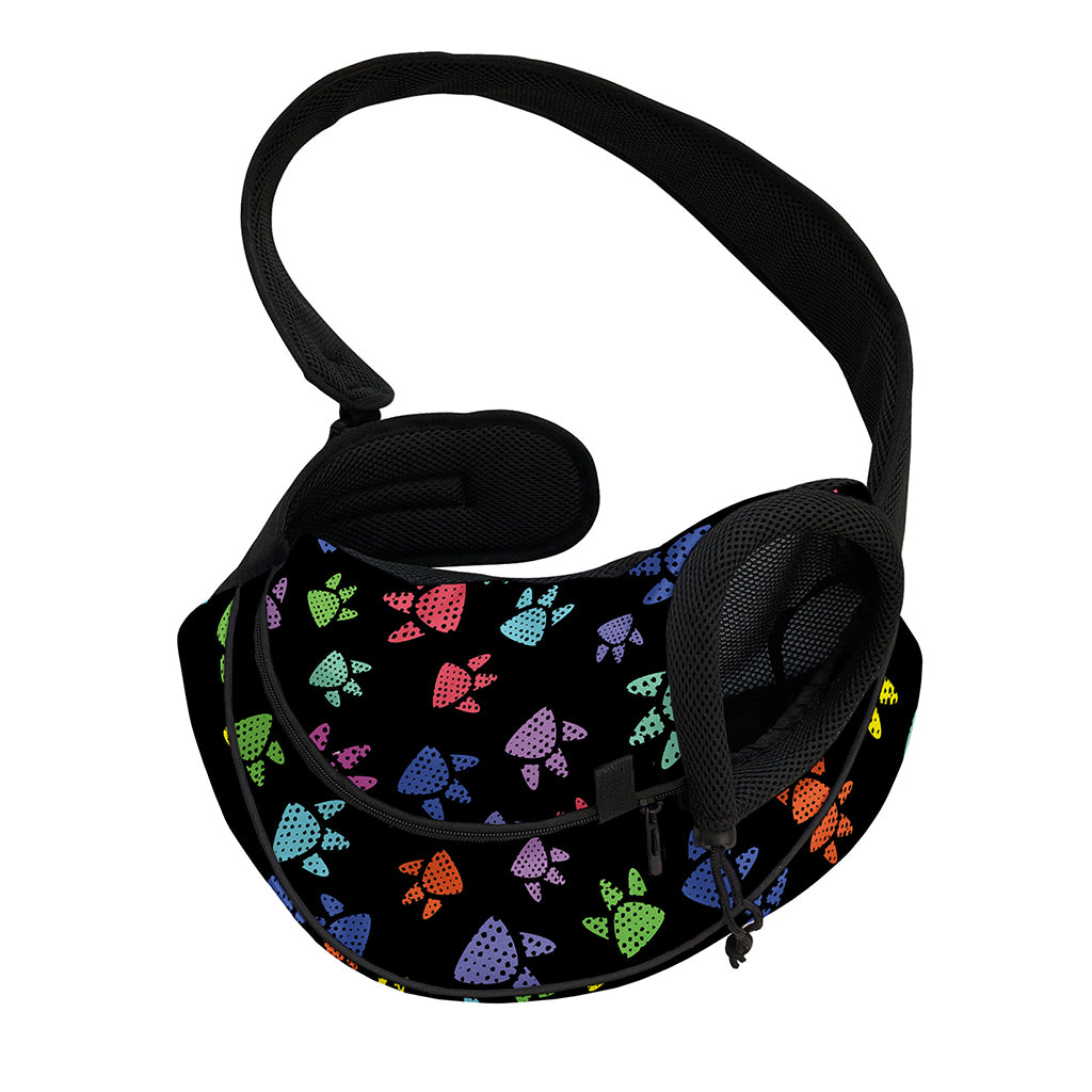 Cute Dino Footprint Pattern Print Pet Sling Carrier