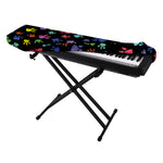Cute Dino Footprint Pattern Print Piano Keyboard Cover