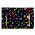 Cute Dino Footprint Pattern Print Placemat