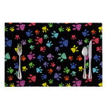 Cute Dino Footprint Pattern Print Placemat