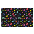 Cute Dino Footprint Pattern Print Polyester Doormat