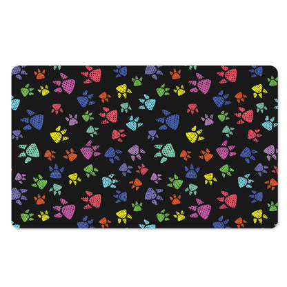 Cute Dino Footprint Pattern Print Polyester Doormat
