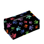 Cute Dino Footprint Pattern Print Rectangle Tissue Box Cover