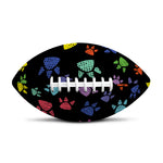 Cute Dino Footprint Pattern Print Rugby Ball