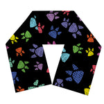 Cute Dino Footprint Pattern Print Scarf