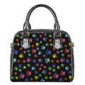 Cute Dino Footprint Pattern Print Shoulder Handbag
