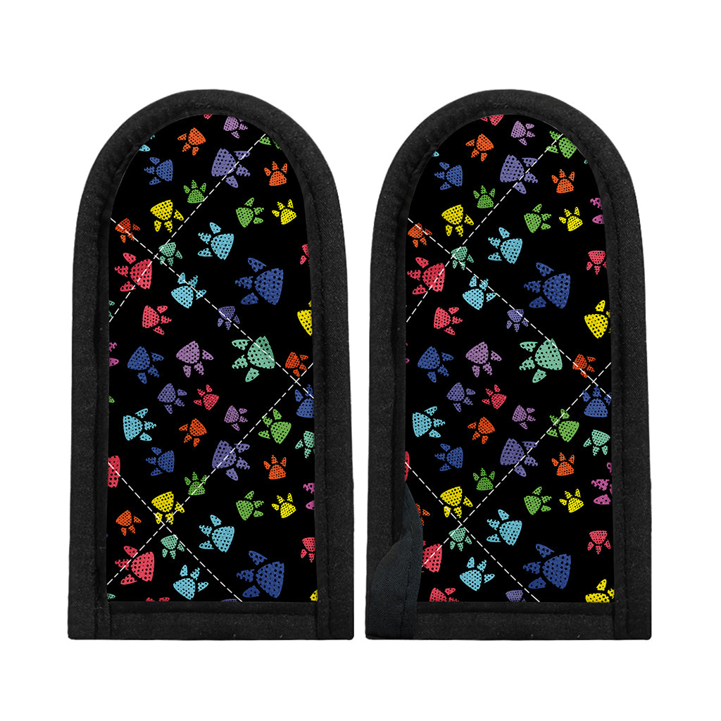 Cute Dino Footprint Pattern Print Skillet Handle Cover