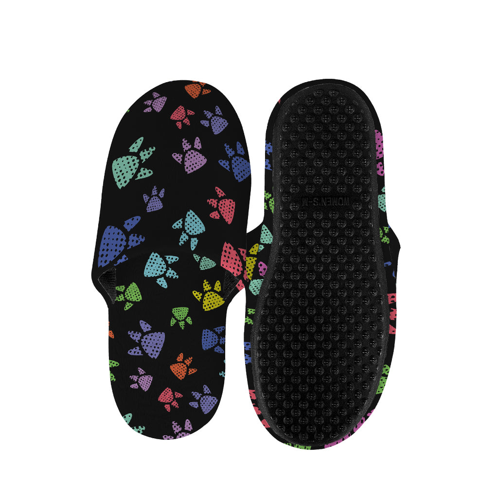 Cute Dino Footprint Pattern Print Slippers