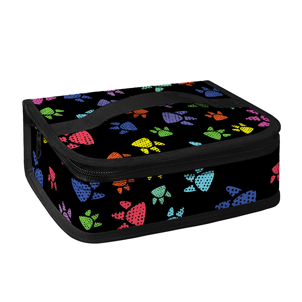Cute Dino Footprint Pattern Print Small Lunch Bag