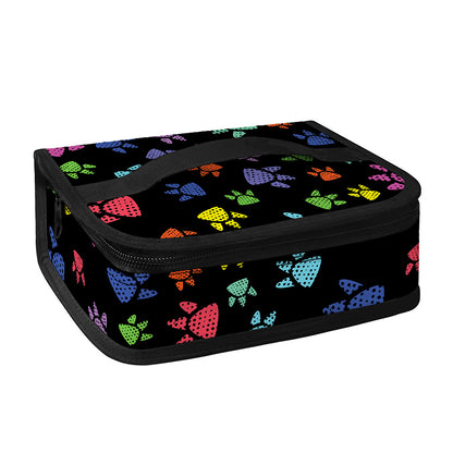 Cute Dino Footprint Pattern Print Small Lunch Bag