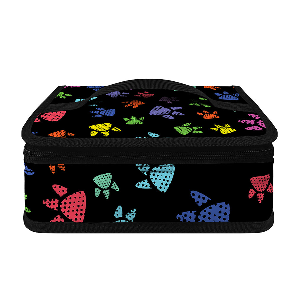 Cute Dino Footprint Pattern Print Small Lunch Bag