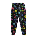 Cute Dino Footprint Pattern Print Sweatpants