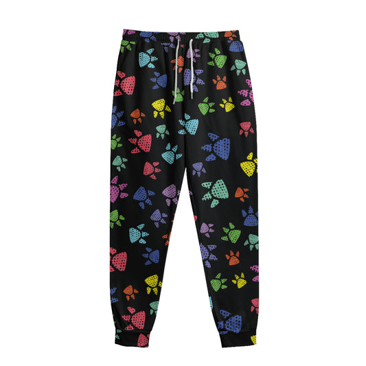 Cute Dino Footprint Pattern Print Sweatpants