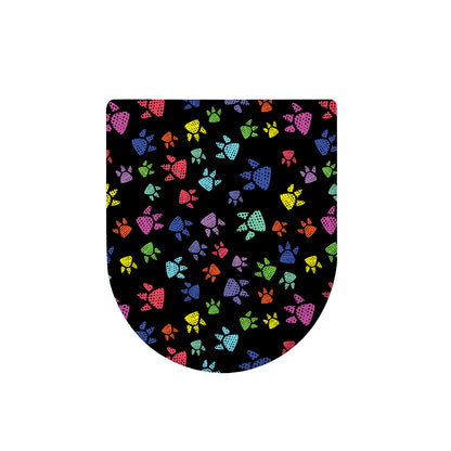 Cute Dino Footprint Pattern Print Toilet Lid Cover
