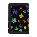 Cute Dino Footprint Pattern Print Trifold Wallet