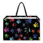 Cute Dino Footprint Pattern Print Utility Tote Bag