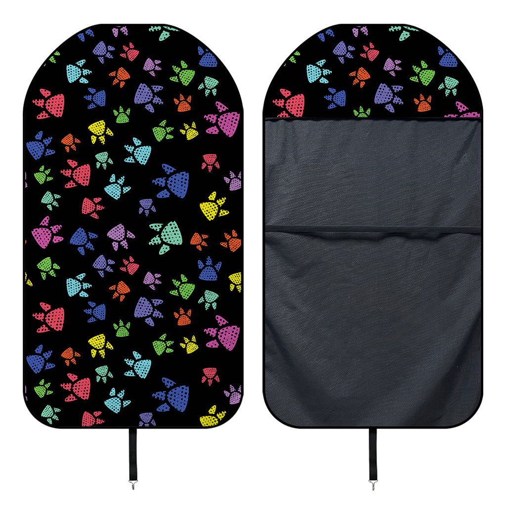 Cute Dino Footprint Pattern Print Waterproof Car Seat Cover