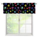 Cute Dino Footprint Pattern Print Window Valance
