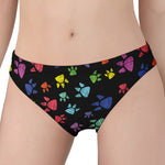 Cute Dino Footprint Pattern Print Women's Panties