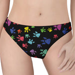 Cute Dino Footprint Pattern Print Women's Thong