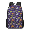 Cute Dino Halloween Pattern Print 17 Inch Backpack