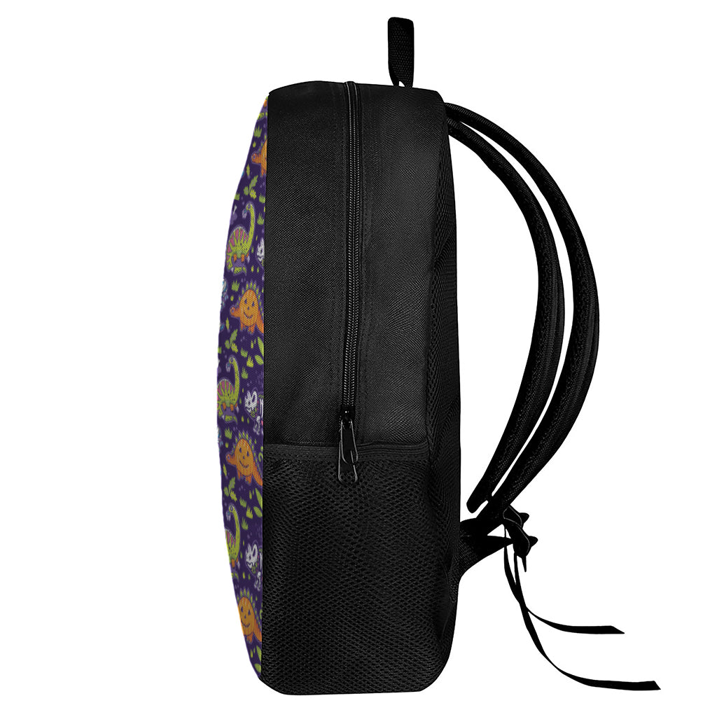 Cute Dino Halloween Pattern Print 17 Inch Backpack