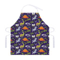 Cute Dino Halloween Pattern Print Adjustable Apron