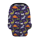 Cute Dino Halloween Pattern Print Baby Seat Cover
