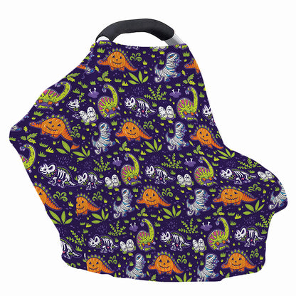 Cute Dino Halloween Pattern Print Baby Seat Cover