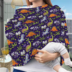 Cute Dino Halloween Pattern Print Baby Seat Cover