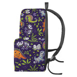 Cute Dino Halloween Pattern Print Backpack