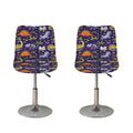 Cute Dino Halloween Pattern Print Bar Stool Covers