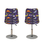 Cute Dino Halloween Pattern Print Bar Stool Covers